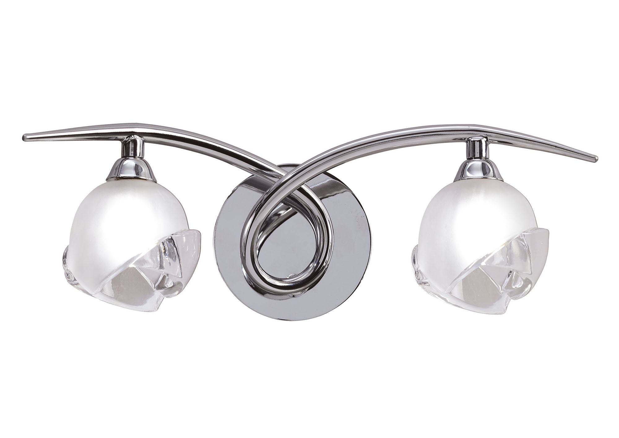Fragma Polished Chrome Wall Lights Mantra Armed Wall Lights